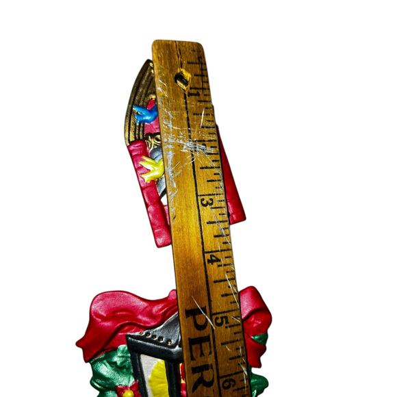 Vintage 1970s christmas holiday Santa ceramic hand painted ornaments lot - Picture 3 of 5